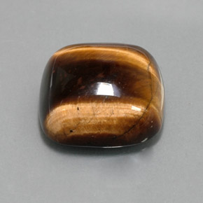 Occhio di tigre Oro Marrone naturale da 13.67 ct, Taglio a cuscino, Opaco