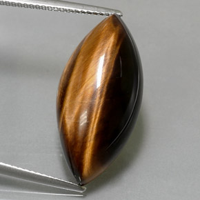 Tiger's eye naturale marrone da 12,99 ct, marchesa, opaco