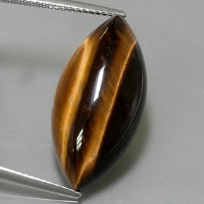 Tiger's eye naturale marrone da 13,60 ct, marchesa, opaco