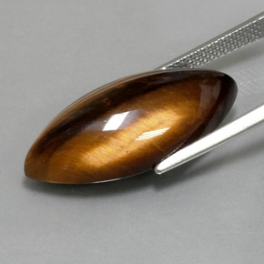 Tiger's eye naturale marrone da 13,60 ct, marchesa, opaco