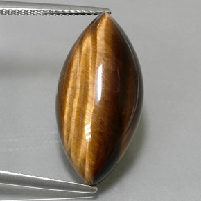 Tiger's eye naturale marrone da 12,55 ct, marchesa, opaco