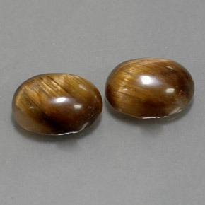 Tiger's eye naturale marrone da  ct, taglio ovale, opaco