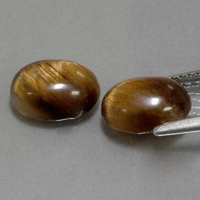 Tiger's eye naturale marrone da  ct, taglio ovale, opaco