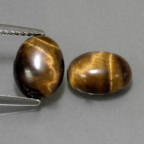 Tiger's eye naturale marrone da  ct, taglio ovale, opaco