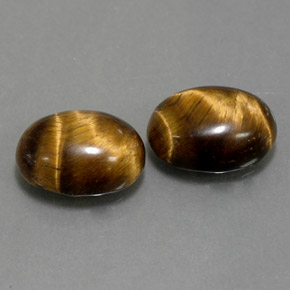 Tiger's eye naturale marrone da  ct, taglio ovale, opaco