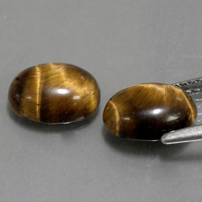 Tiger's eye naturale marrone da  ct, taglio ovale, opaco