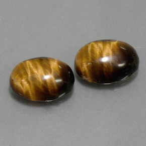 Tiger's eye naturale marrone da  ct, taglio ovale, opaco