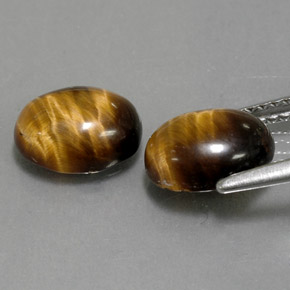 Tiger's eye naturale marrone da  ct, taglio ovale, opaco