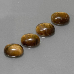 Tiger's eye naturale marrone da  ct, taglio ovale, opaco