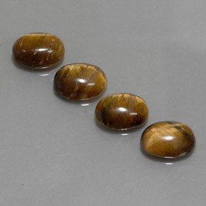 Tiger's eye naturale marrone da  ct, taglio ovale, opaco