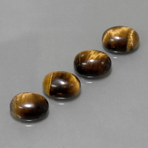 Tiger's eye naturale marrone da  ct, taglio ovale, opaco