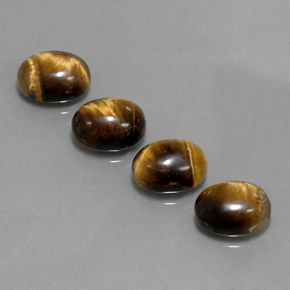 Tiger's eye naturale marrone da  ct, taglio ovale, opaco