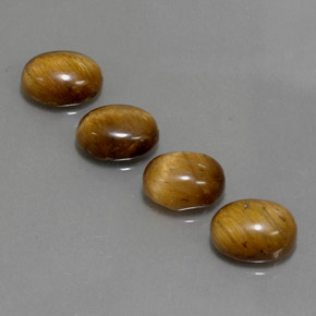 Tiger's eye naturale marrone da  ct, taglio ovale, opaco