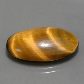 Tiger's eye naturale marrone da 11,94 ct, taglio ovale, opaco