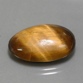 Tiger's eye naturale marrone da 13,32 ct, taglio ovale, opaco
