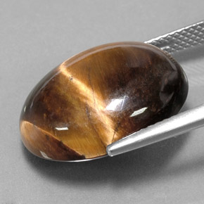 Occhio di tigre Oro Marrone naturale da 15.02 ct, Taglio ovale, Opaco