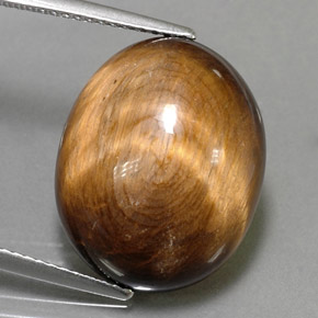 Occhio di tigre Oro naturale da 14.06 ct, Taglio ovale, Opaco