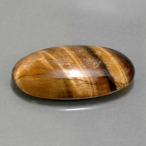 Tiger's eye naturale marrone da 11,79 ct, taglio ovale, opaco