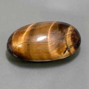 Tiger's eye naturale marrone da 26,13 ct, taglio ovale, opaco
