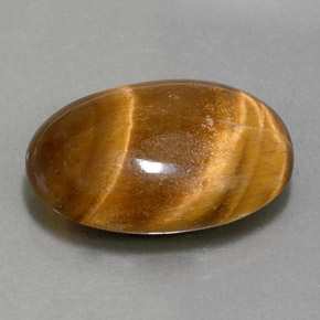 Tiger's eye naturale marrone da 11,07 ct, taglio ovale, opaco