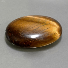 Tiger's eye naturale marrone da 10,40 ct, taglio ovale, opaco