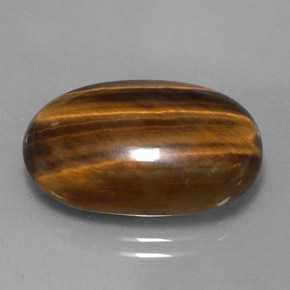 Tiger's eye naturale marrone da 14,42 ct, taglio ovale, opaco