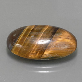 Tiger's eye naturale marrone da 13,07 ct, taglio ovale, opaco