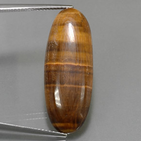 Tiger's eye naturale marrone da 18,16 ct, taglio ovale, opaco