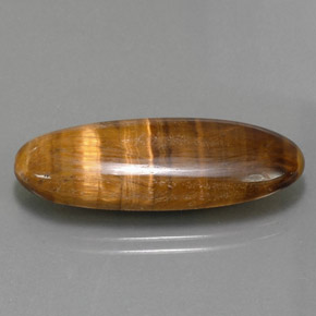 Tiger's eye naturale marrone da 18,16 ct, taglio ovale, opaco