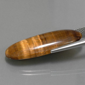 Tiger's eye naturale marrone da 18,16 ct, taglio ovale, opaco