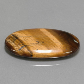 Tiger's eye naturale marrone da 14,24 ct, taglio ovale, opaco