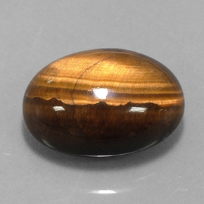 Occhio di tigre Oro Marrone naturale da 12.49 ct, Taglio ovale, Opaco