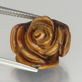 Tiger's eye naturale marrone da 12,16 ct, forma fantasia, opaco
