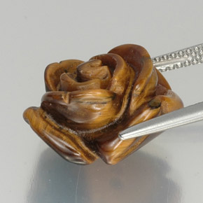 Tiger's eye naturale marrone da 12,16 ct, forma fantasia, opaco