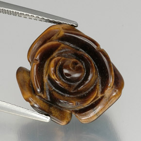 Tiger's eye naturale marrone da 12,19 ct, forma fantasia, opaco