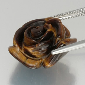 Tiger's eye naturale marrone da 12,19 ct, forma fantasia, opaco