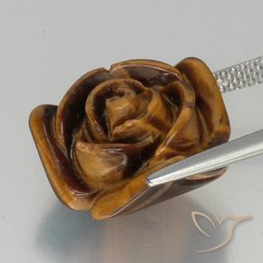 Occhio di tigre Marrone medio naturale da 11.36 ct, Taglio a fantasia, Opaco