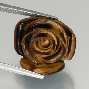 Occhio di tigre Marrone dorato naturale da 11.57 ct, Forma fantasia, Opaco