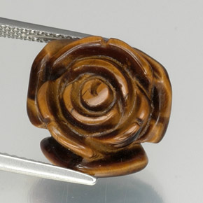 Tiger's eye naturale marrone da 11,77 ct, forma fantasia, opaco