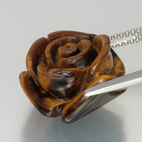 Tiger's eye naturale marrone da 11,77 ct, forma fantasia, opaco