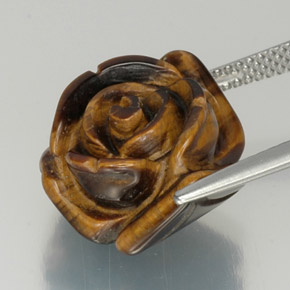 Tiger's eye naturale marrone da 12,59 ct, forma fantasia, opaco