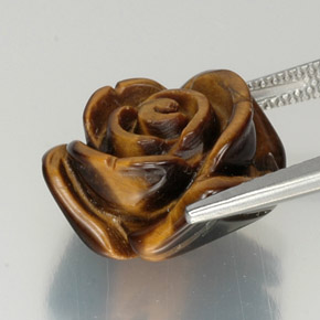 Tiger's eye naturale marrone da 12,51 ct, forma fantasia, opaco