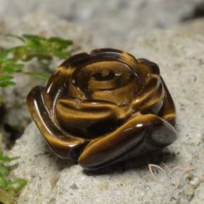Occhio di tigre Marrone caldo naturale da 12.98 ct, Taglio a fiore, Opaco