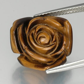 Tiger's eye naturale marrone da 12,07 ct, forma fantasia, opaco