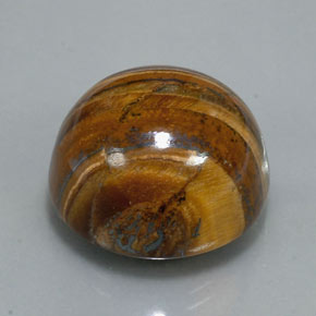 Tiger's eye naturale marrone da 39,32 ct, taglio rotondo, opaco