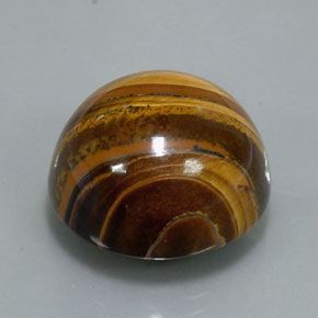 Tiger's eye naturale marrone da 37,72 ct, taglio rotondo, opaco