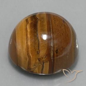 Occhio di tigre Marrone caldo naturale da 37.62 ct, Rotondo, Opaco