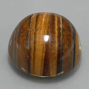 Occhio di tigre Oro Marrone naturale da 38.29 ct, Taglio rotondo, Opaco