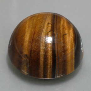 Tiger's eye naturale marrone da 36,96 ct, taglio rotondo, opaco