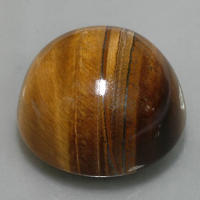 Tiger's eye naturale marrone da 36,05 ct, taglio rotondo, opaco